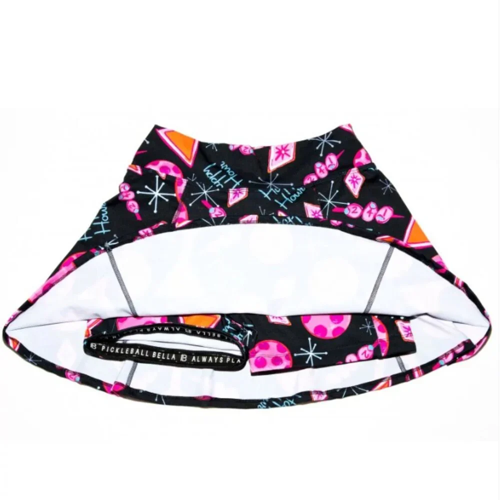 Pickleball Bella Women's Martini Happy Hour 2-4-1 Drop Pleat Skort Pickleball XL - Picture 5 of 6